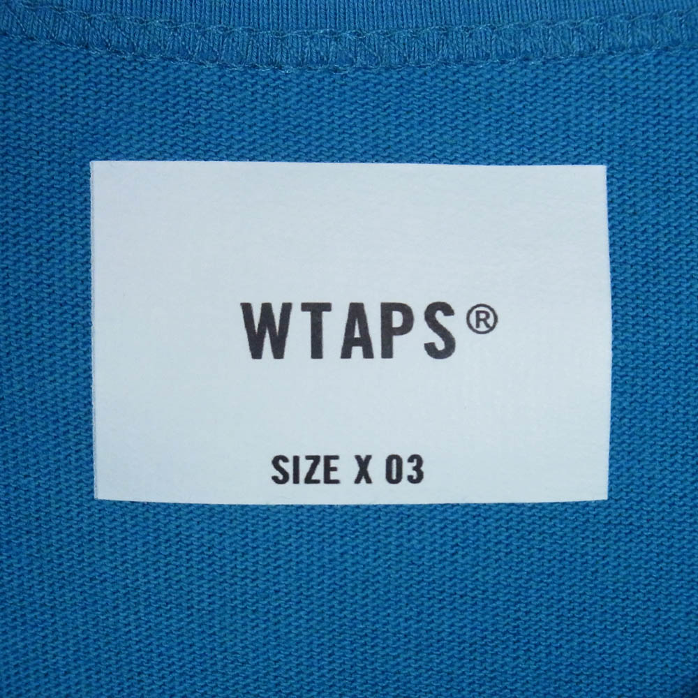 WTAPS ダブルタップス 25SS LIM SS COTTON リム ショートスリーブ コットン 半袖 Tシャツ カットソー ライトブルー系 3【中古】