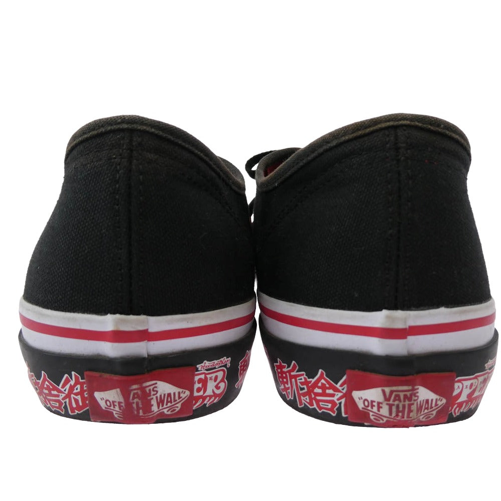 VANS バンズ ×RIPPER MAGAZINE Authentic×リッパーマガジン オーセンティック 斬捨御免 ファイヤーパターン ローカットスニーカー ブラック系 29cm【中古】