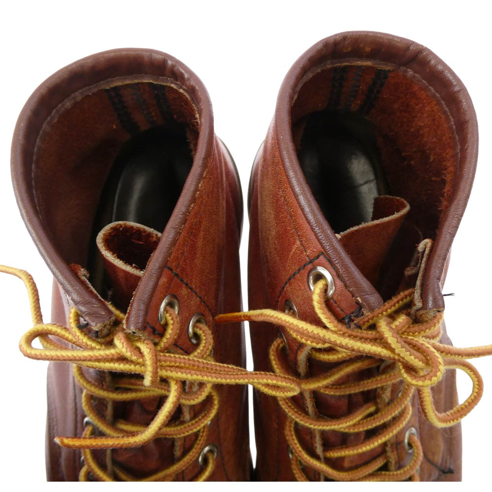 RED WING レッドウィング 8875 USA製 IRISH SETTER 6' MOC-TOE 半円 犬タグ アイリッシュセッター 6インチ モックトゥ ブーツ ブラウン系 8.5D【中古】