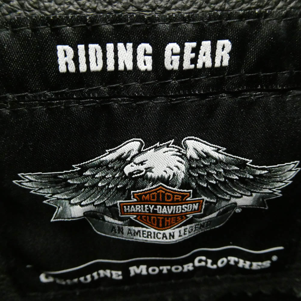HARLEY DAVIDSON ハーレーダビッドソン PIGSKIN 豚革 シングル ライダース ジャケット ブラック系 M【中古】 HARLEY DAVIDSON ハーレーダビッドソン PIGSKIN 豚革 シングル