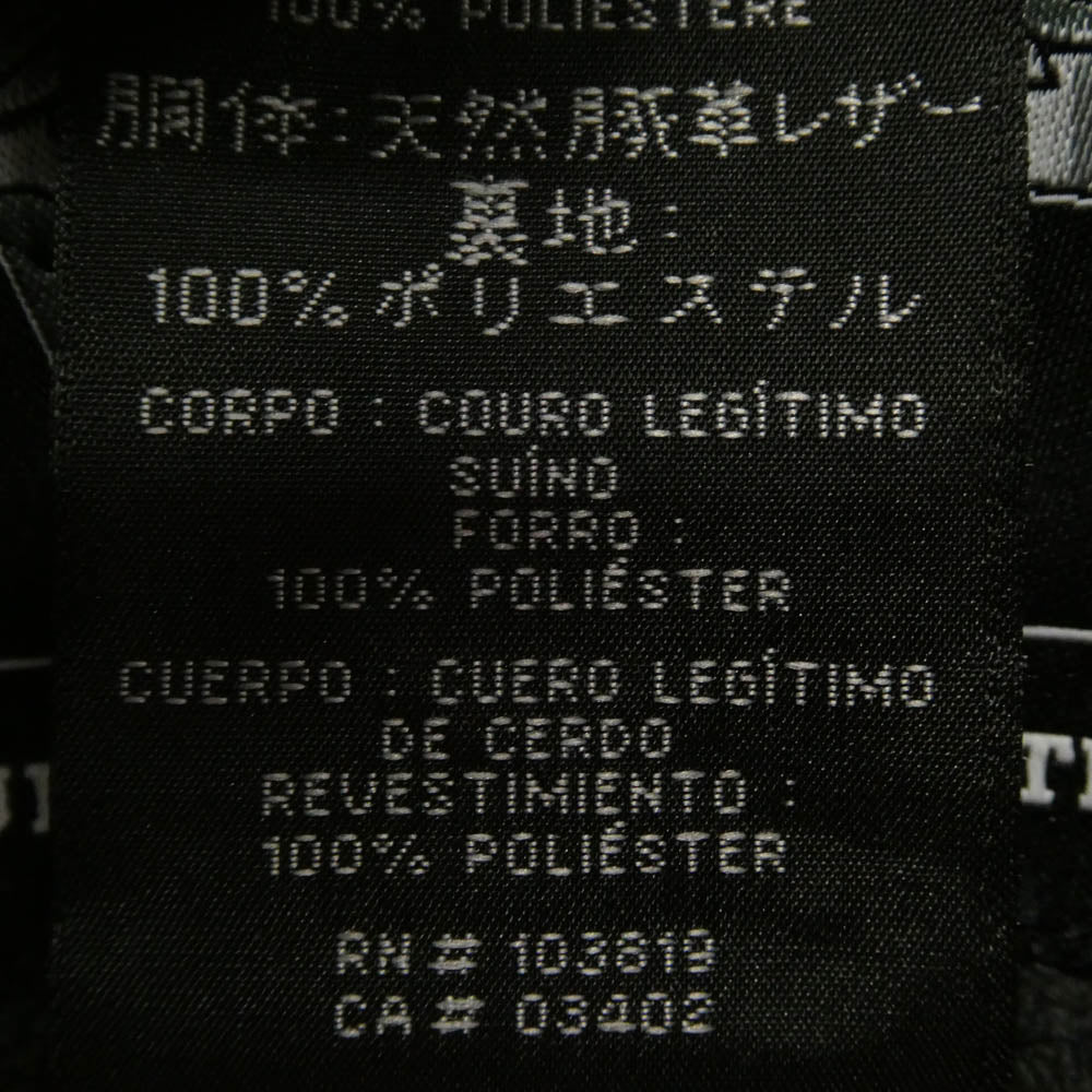 HARLEY DAVIDSON ハーレーダビッドソン PIGSKIN 豚革 シングル ライダース ジャケット ブラック系 M【中古】