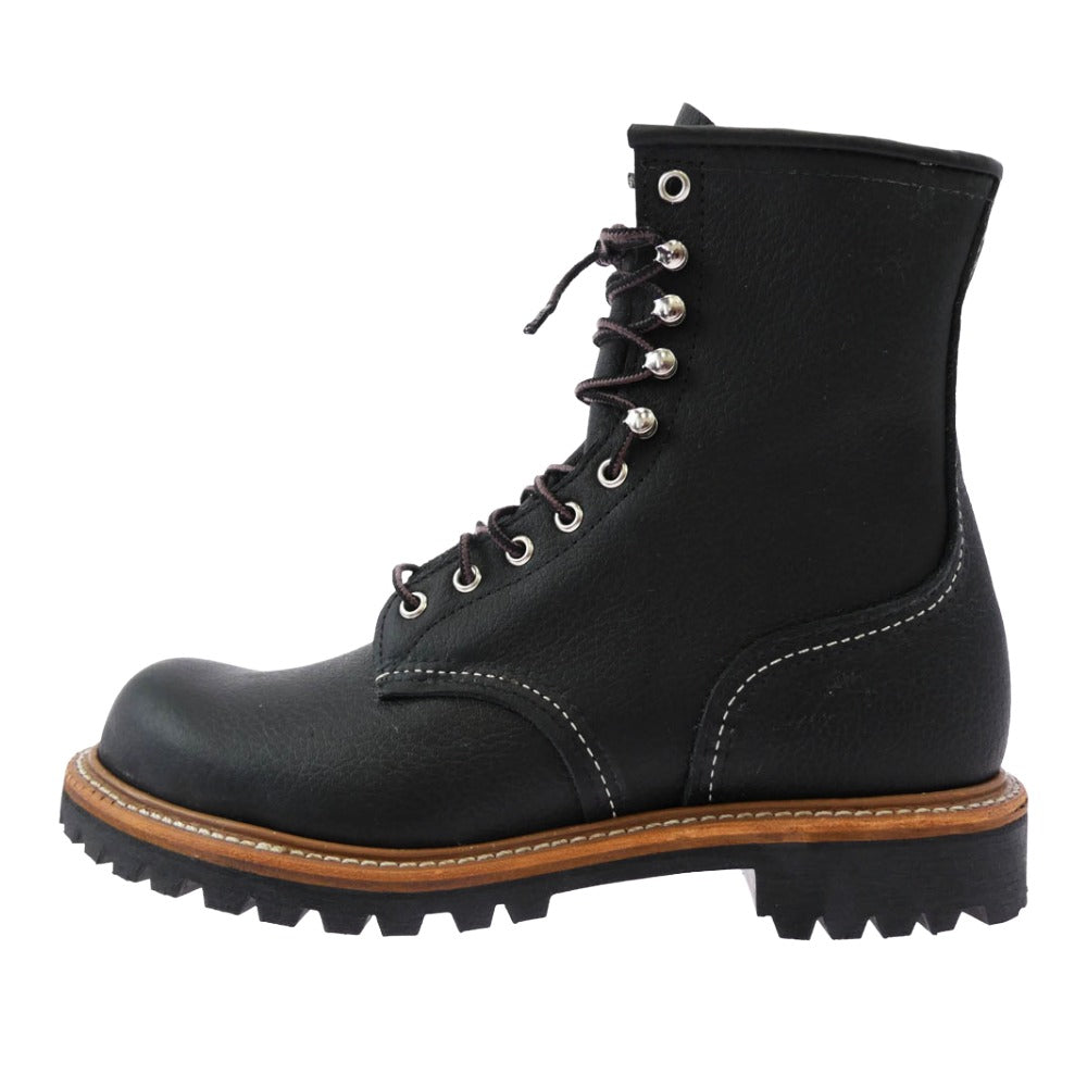 RED WING レッドウィング 4501 8-inch Logger Non-Steel Toe 8インチ ロガー ノン・スティールトゥ ブーツ ブラック系 9.5【極上美品】【中古】
