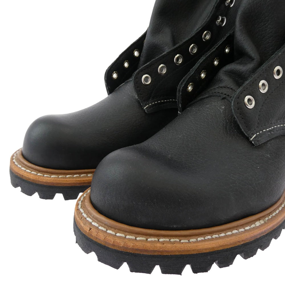 RED WING レッドウィング 4501 8-inch Logger Non-Steel Toe 8インチ ロガー ノン・スティールトゥ ブーツ ブラック系 9.5【極上美品】【中古】