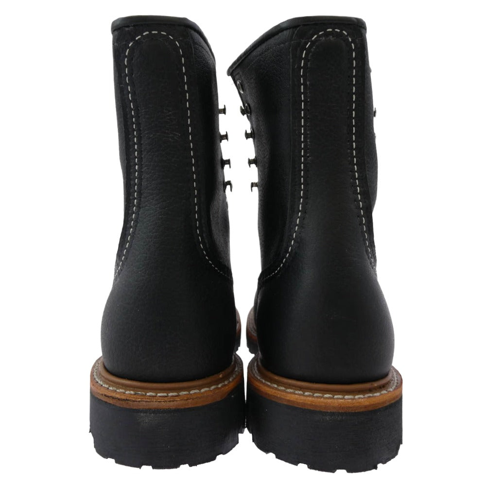 RED WING レッドウィング 4501 8-inch Logger Non-Steel Toe 8インチ ロガー ノン・スティールトゥ ブーツ ブラック系 9.5【極上美品】【中古】