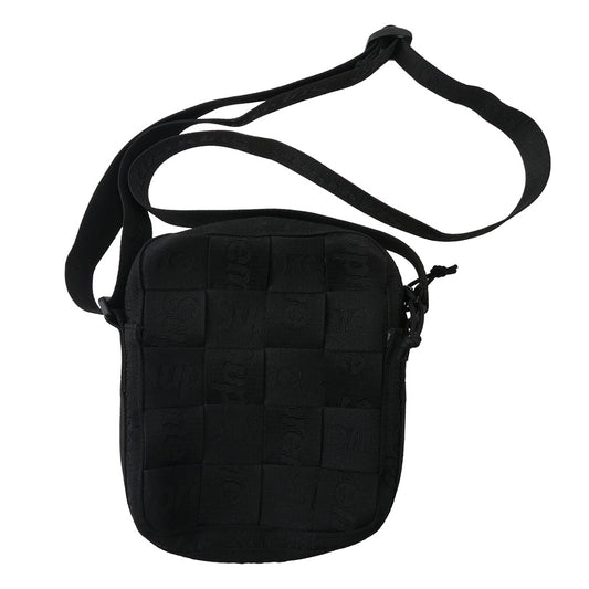 Supreme シュプリーム 24SS Woven Shoulder Bag ロゴ刺繍 ウーブン ショルダーバッグ ブラック系【中古】