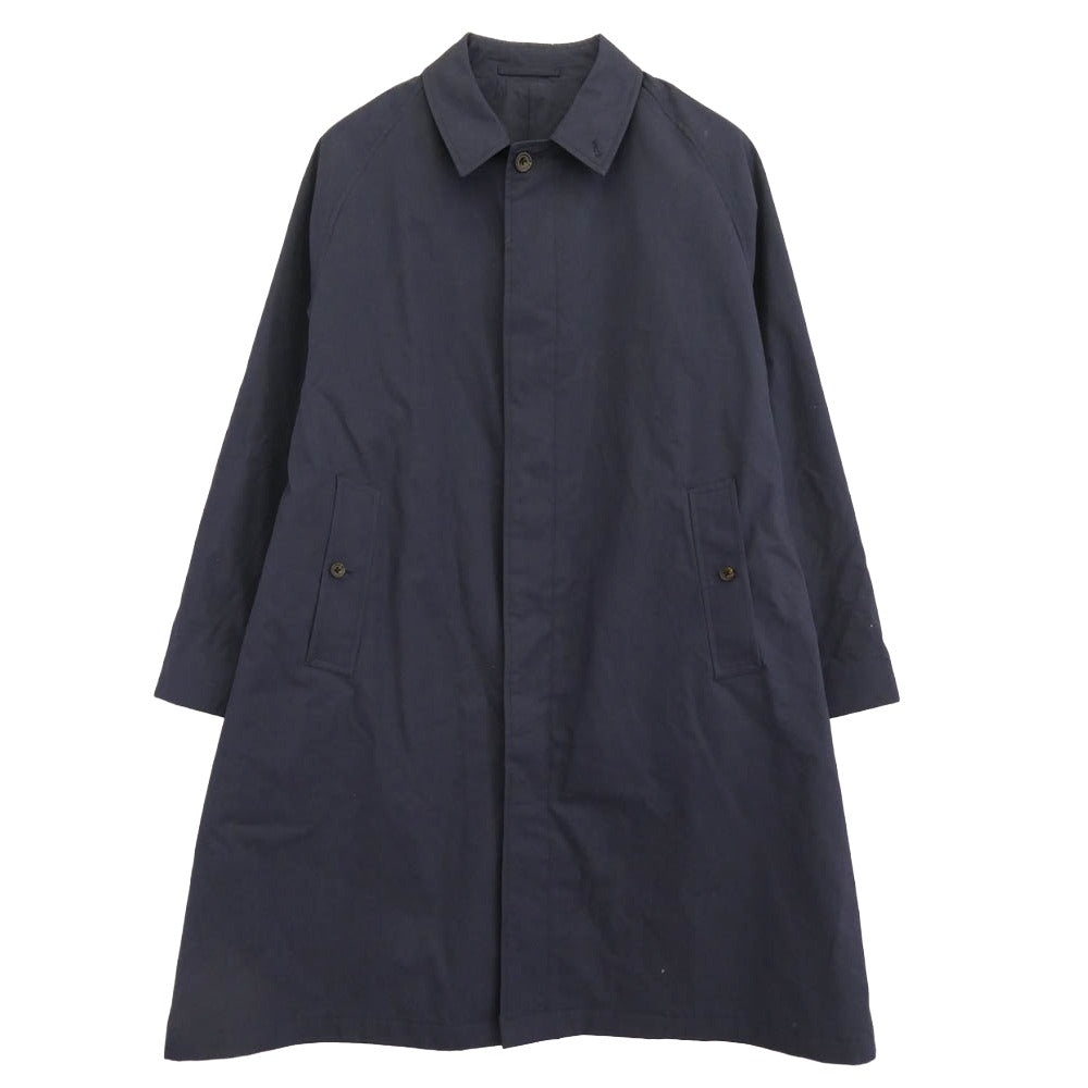 オーディナリートゥルース ベンタイル シングル ラグラン バルマカーン コート ネイビー系 40【中古】