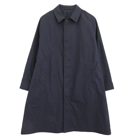 オーディナリートゥルース ベンタイル シングル ラグラン バルマカーン コート ネイビー系 40【中古】