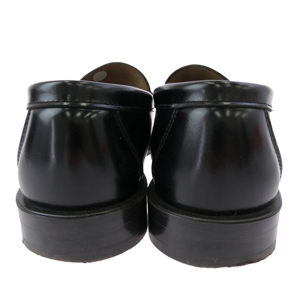 ハルタ 9064 ワイド コイン ローファー シューズ ブラック系 26cm【中古】