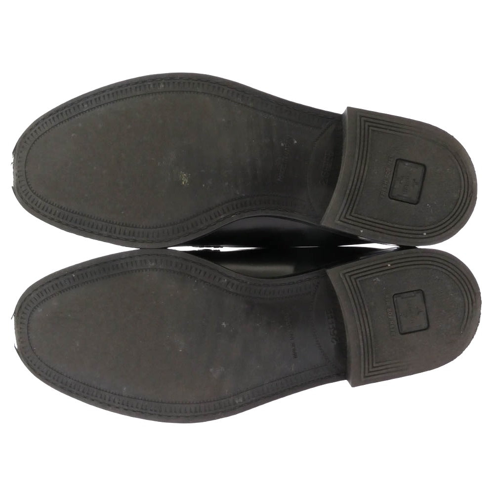 ハルタ 9064 ワイド コイン ローファー シューズ ブラック系 26cm【中古】