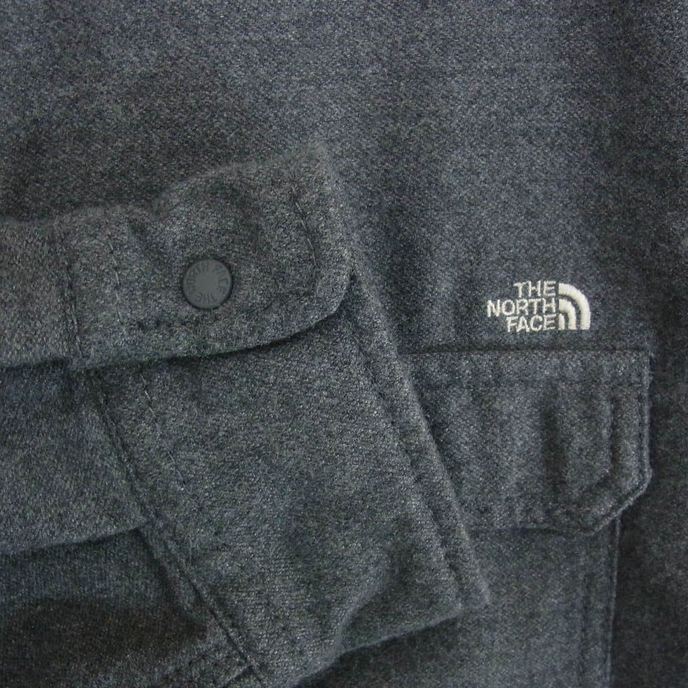 THE NORTH FACE ノースフェイス NT3265N PURPLE LABEL パープル レーベル Flannel Field Work Shirt フランネル フィールド ワーク 長袖シャツ グレー系 M【中古】