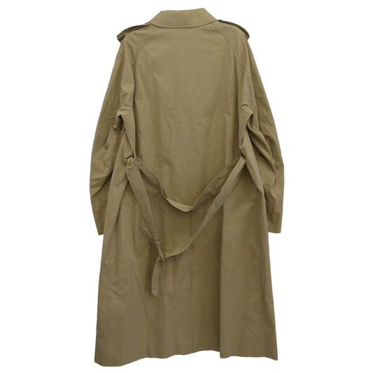 Scye サイ 5122ー71409 SCYE BASICS URBAN RESEARCH別注 サイベーシックス アーバンリサーチ 高密度 先染め ギャバ ロングコート ベージュ系 40【極上美品】【中古】