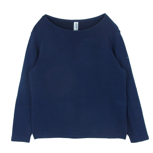 LOOPWHEELER ループウィラー BEAMS PLUS 別注 ビームス Sweat Boat Neck ボートネック スウェット トレーナー ネイビー系 L【中古】
