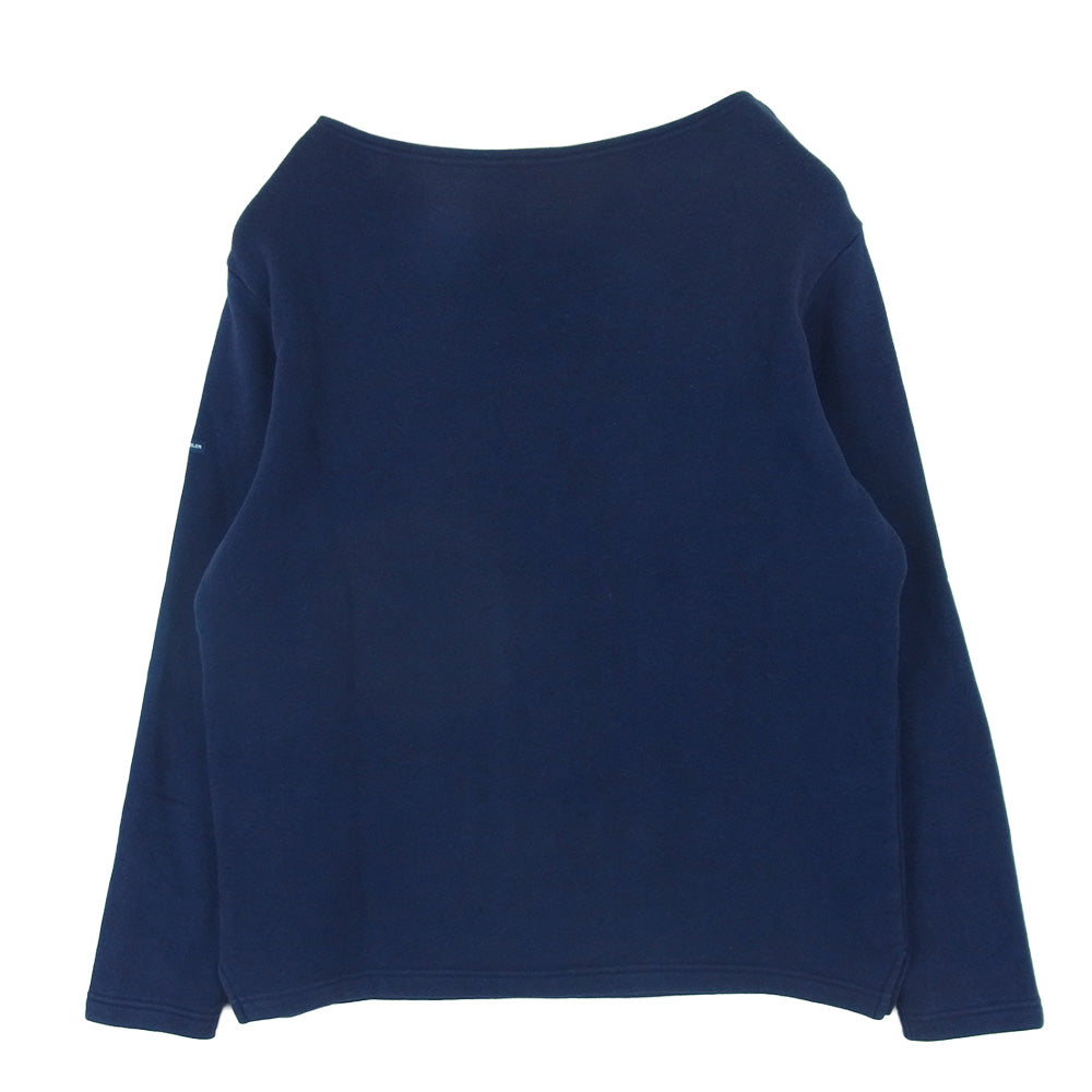 LOOPWHEELER ループウィラー BEAMS PLUS 別注 ビームス Sweat Boat Neck ボートネック スウェット トレーナー ネイビー系 L【中古】