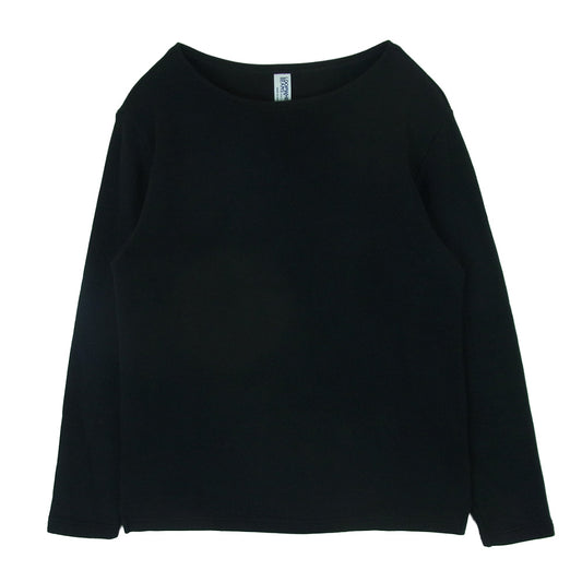 LOOPWHEELER ループウィラー BEAMS PLUS 別注 ビームス Sweat Boat Neck ボートネック スウェット トレーナー ブラック系 L【中古】