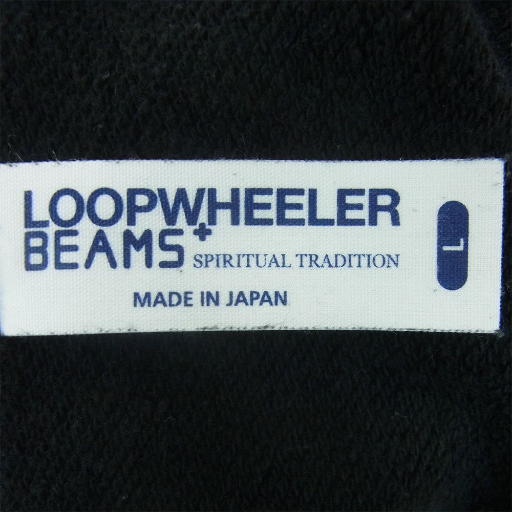 LOOPWHEELER ループウィラー BEAMS PLUS 別注 ビームス Sweat Boat Neck ボートネック スウェット トレーナー ブラック系 L【中古】