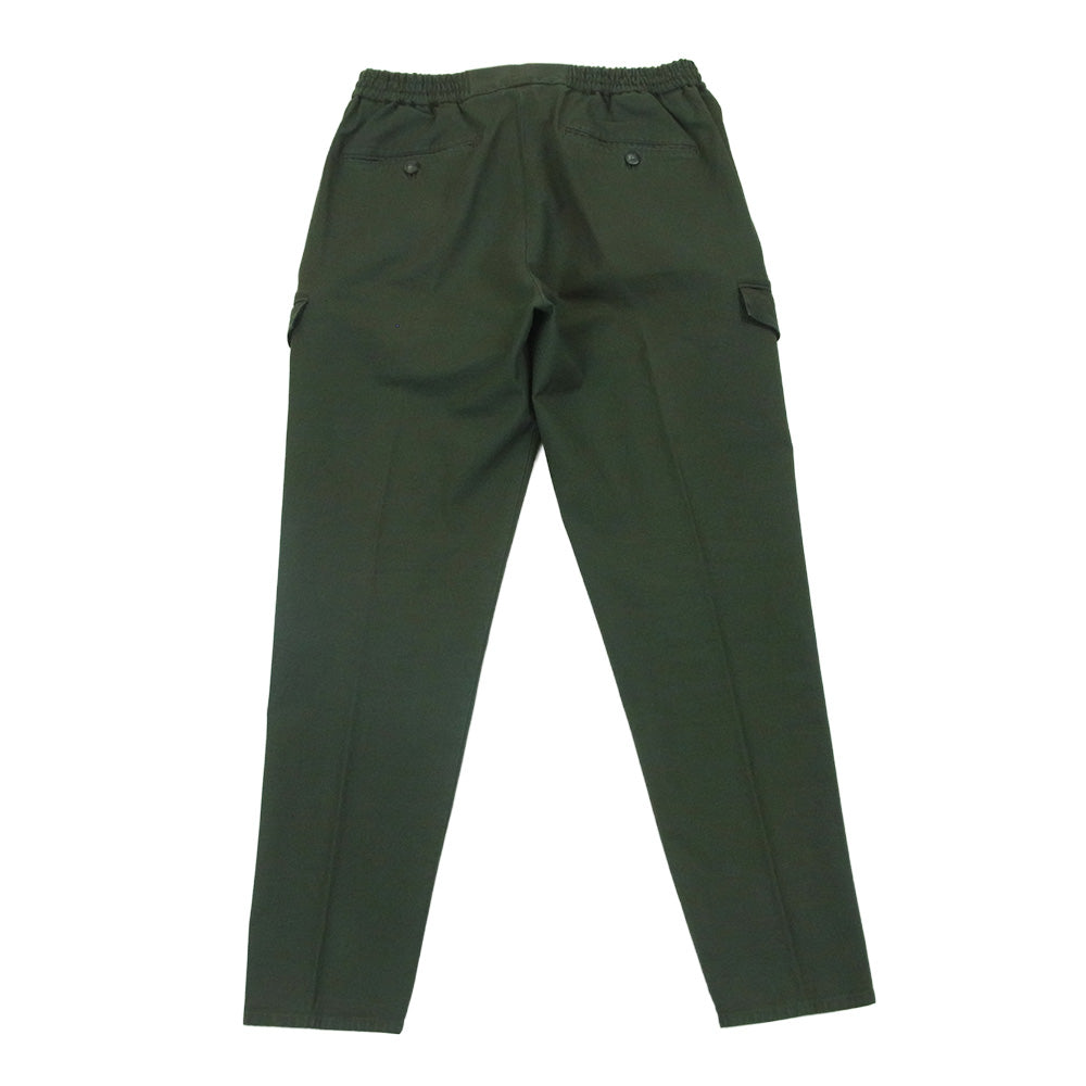 ジャブスアルキヴィオ TIZIANO 永久クリース ドローコード ストレッチ カーゴ パンツ グリーン系 46【中古】