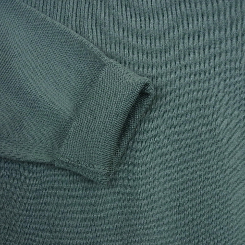 JOHN SMEDLEY ジョンスメドレー ウール 30G Vネック ニット セーター イギリス製 グレー系 L【中古】