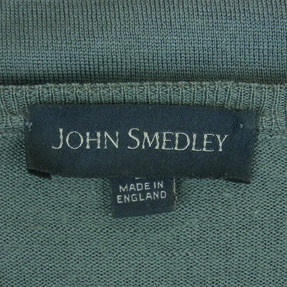 JOHN SMEDLEY ジョンスメドレー ウール 30G Vネック ニット セーター イギリス製 グレー系 L【中古】