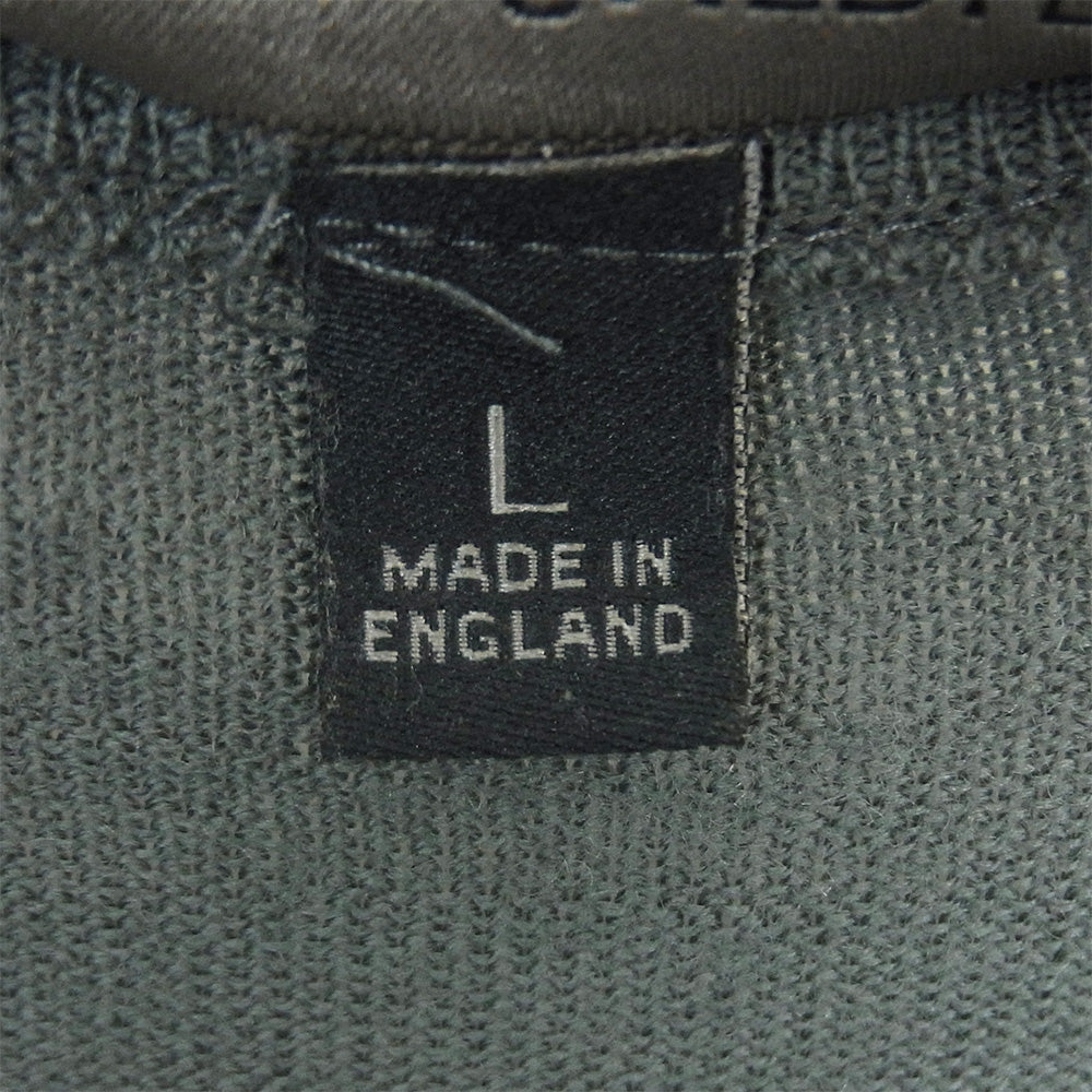 JOHN SMEDLEY ジョンスメドレー ウール 30G Vネック ニット セーター イギリス製 グレー系 L【中古】
