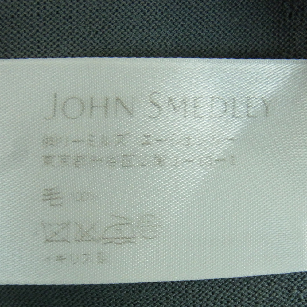 JOHN SMEDLEY ジョンスメドレー ウール 30G Vネック ニット セーター イギリス製 グレー系 L【中古】
