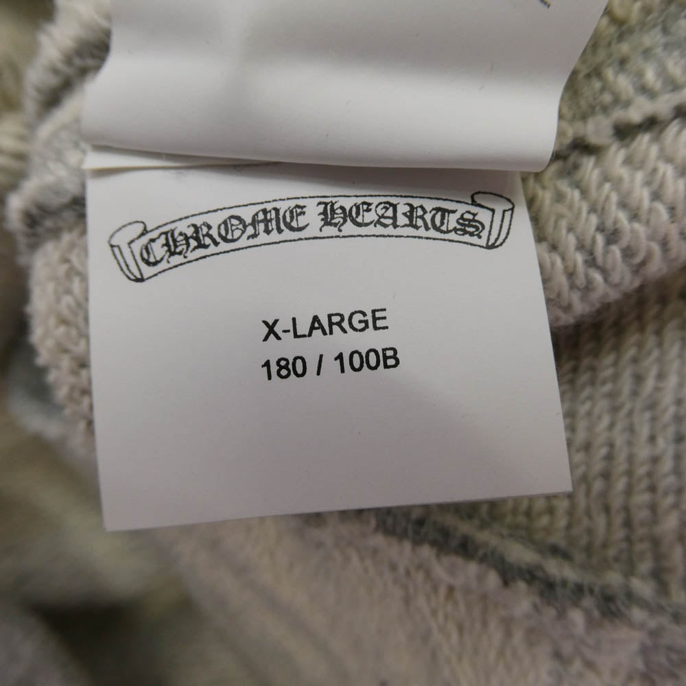CHROME HEARTS クロムハーツ（原本無） Y NOT CHプラスパッチ付き ロゴ刺繍 スウェット ハーフ パンツ グレー系 XL【中古】
