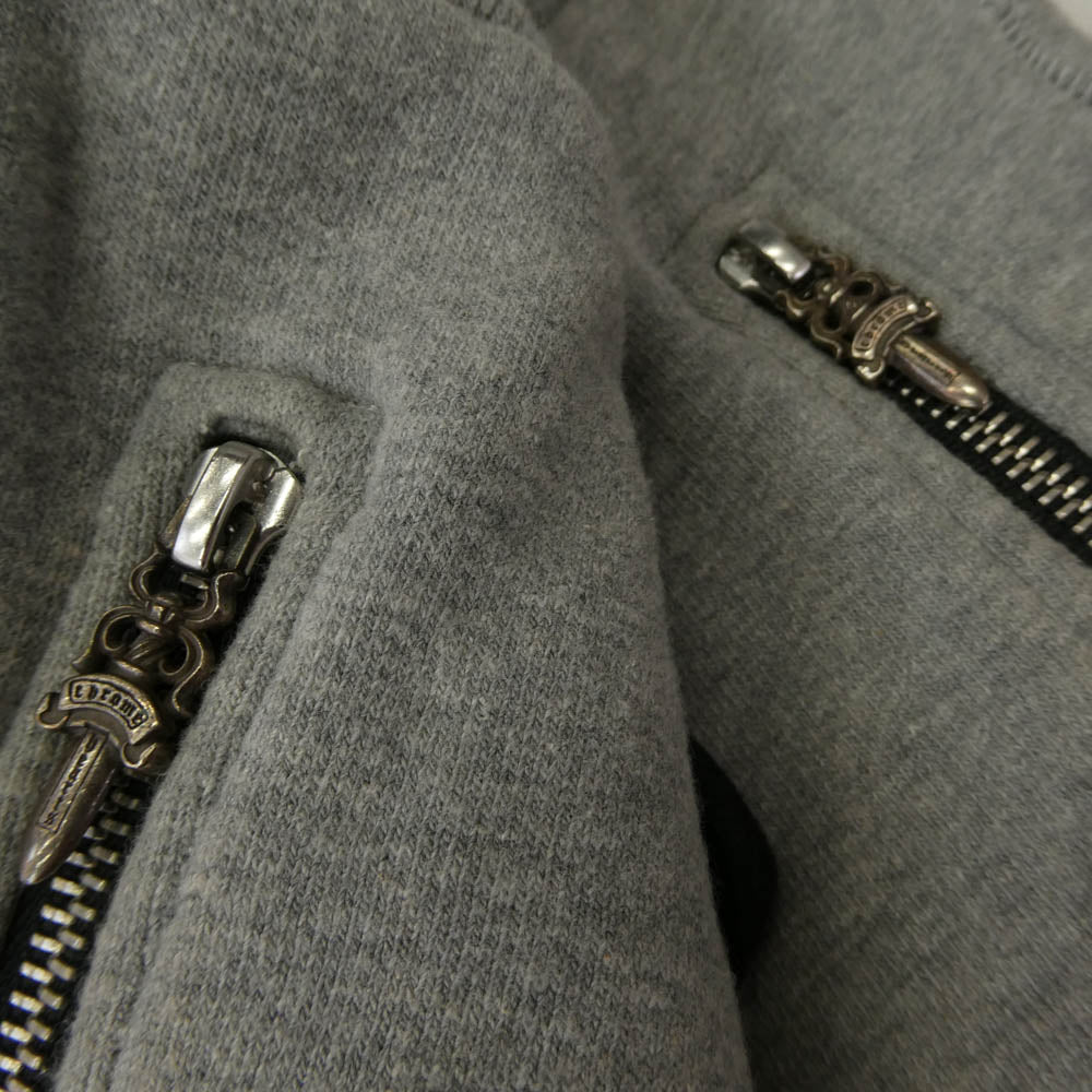 CHROME HEARTS クロムハーツ（原本無） Y NOT CHプラスパッチ付き ロゴ刺繍 スウェット ハーフ パンツ グレー系 XL【中古】