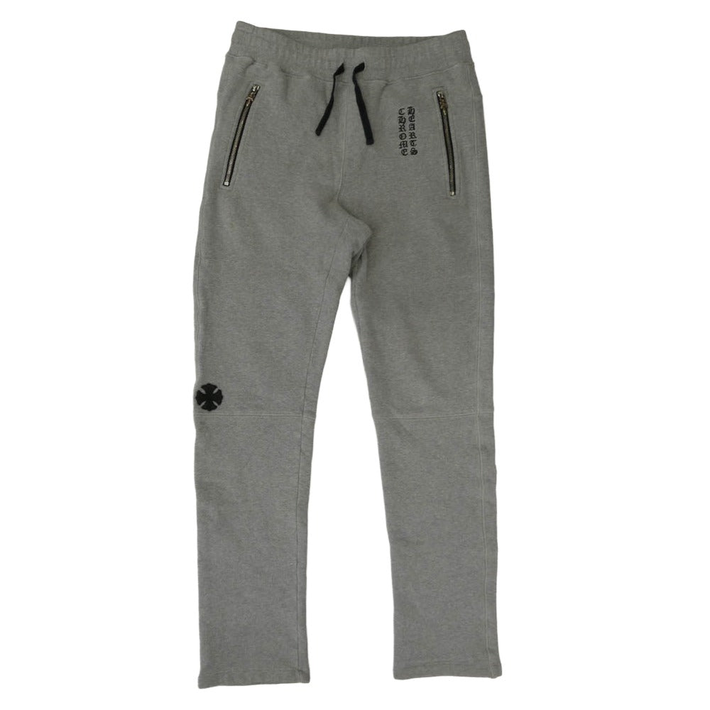 CHROME HEARTS クロムハーツ（原本無） Y NOT CHプラスパッチ付き ロゴ刺繍 スウェット パンツ グレー系 S【中古】
