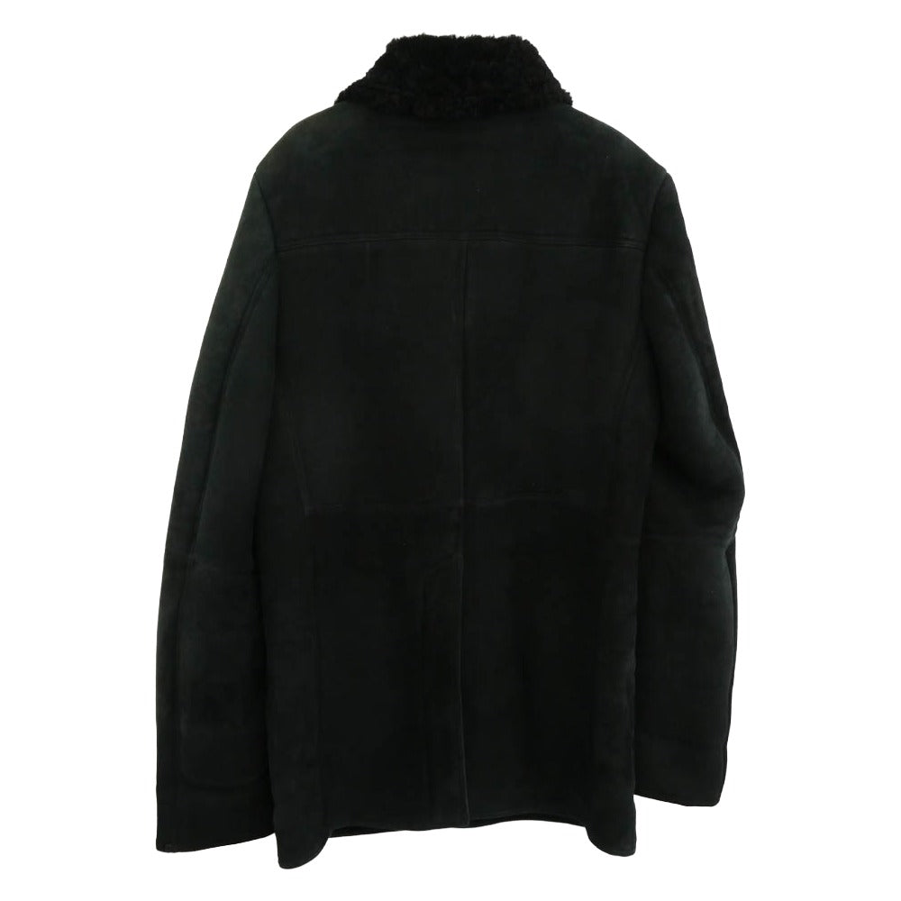 CHROME HEARTS クロムハーツ（原本無） RNCH SHRLNG VJ ムートン レザー コート ブラック系 S【中古】