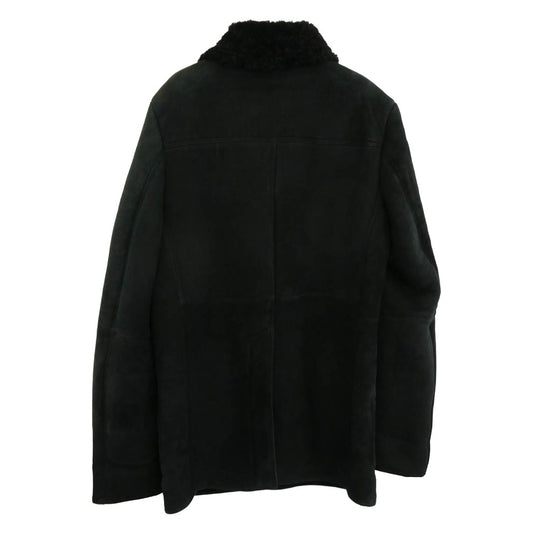 CHROME HEARTS クロムハーツ（原本無） RNCH SHRLNG VJ ムートン レザー コート ブラック系 S【中古】