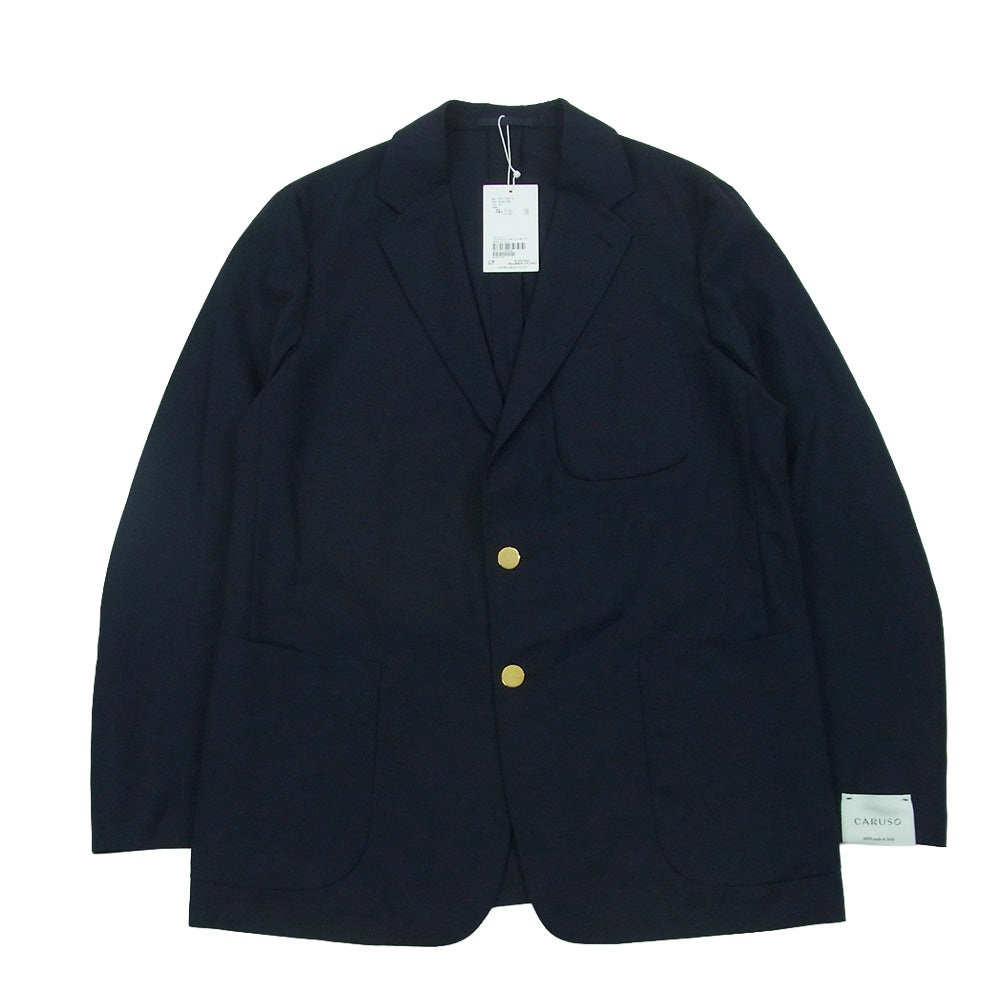 カルーゾ NPZ105Z ZERO SUIT JACKET メタル ウールトロピカル 3B テーラード ジャケット ダークネイビー系 40 52【新古品】【未使用】【中古】