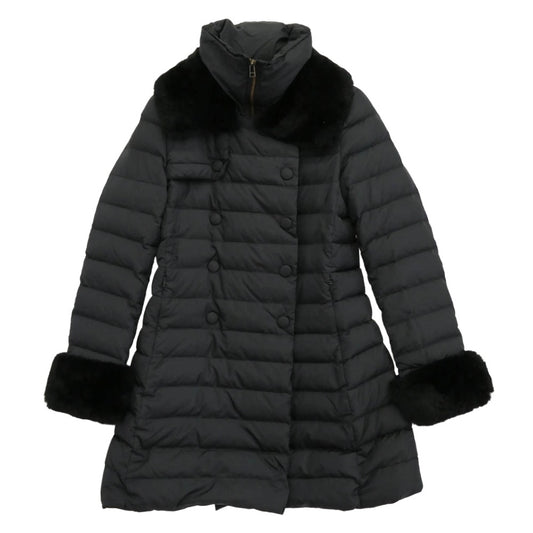 UNITED ARROWS ユナイテッドアローズ ファー ダウン コート ブラック系 36【中古】