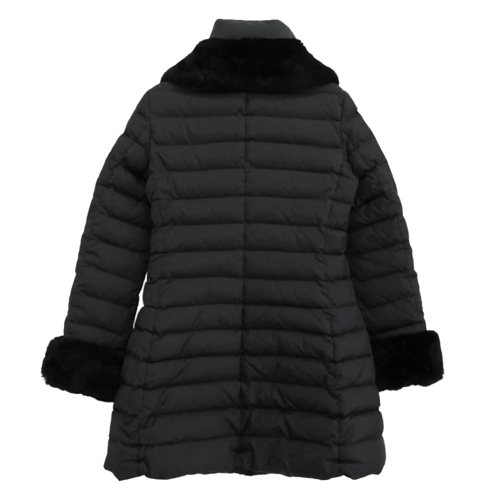 UNITED ARROWS ユナイテッドアローズ ファー ダウン コート ブラック系 36【中古】