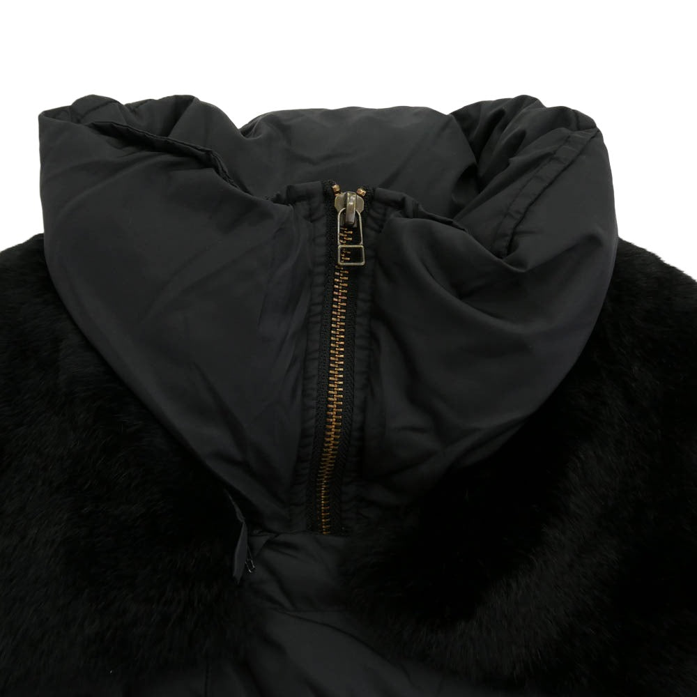 UNITED ARROWS ユナイテッドアローズ ファー ダウン コート ブラック系 36【中古】