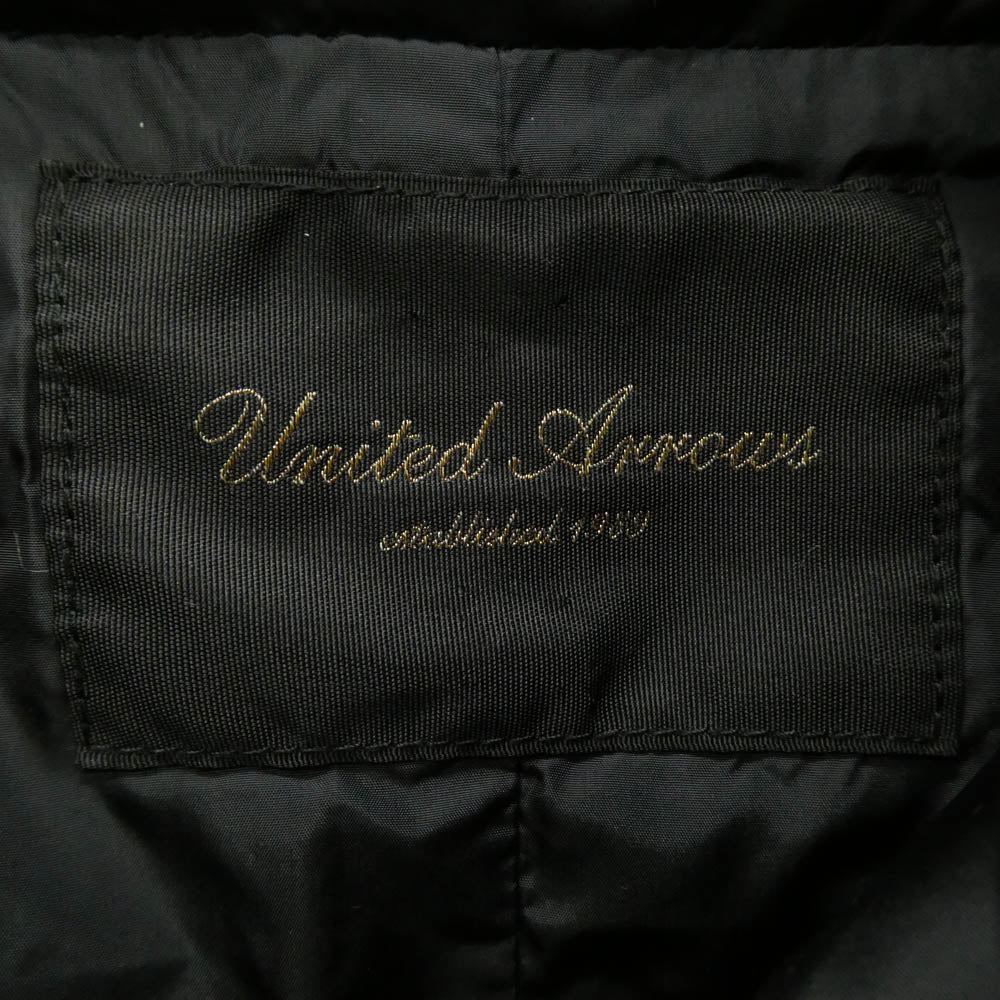 UNITED ARROWS ユナイテッドアローズ ファー ダウン コート ブラック系 36【中古】