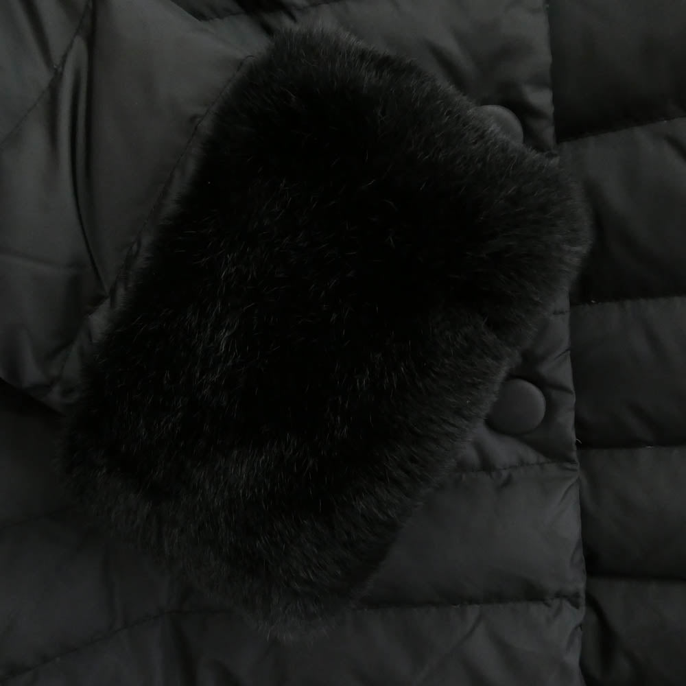 UNITED ARROWS ユナイテッドアローズ ファー ダウン コート ブラック系 36【中古】