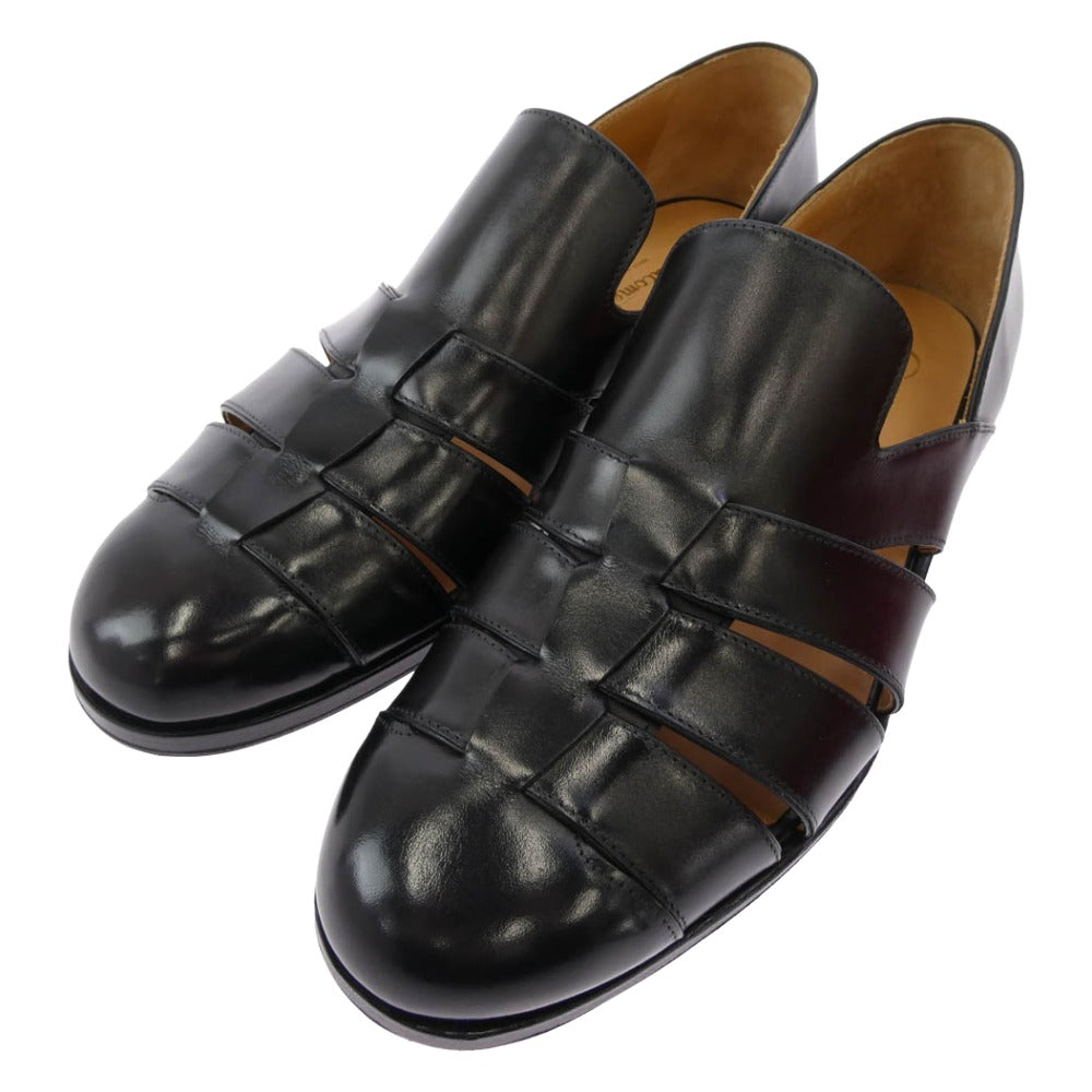 F.LLI Giacometti フラテッリジャコメッティ FG422.016 NERO ROSSO グルカ シューズ グルカ サンダル ブラック系 42【極上美品】【中古】