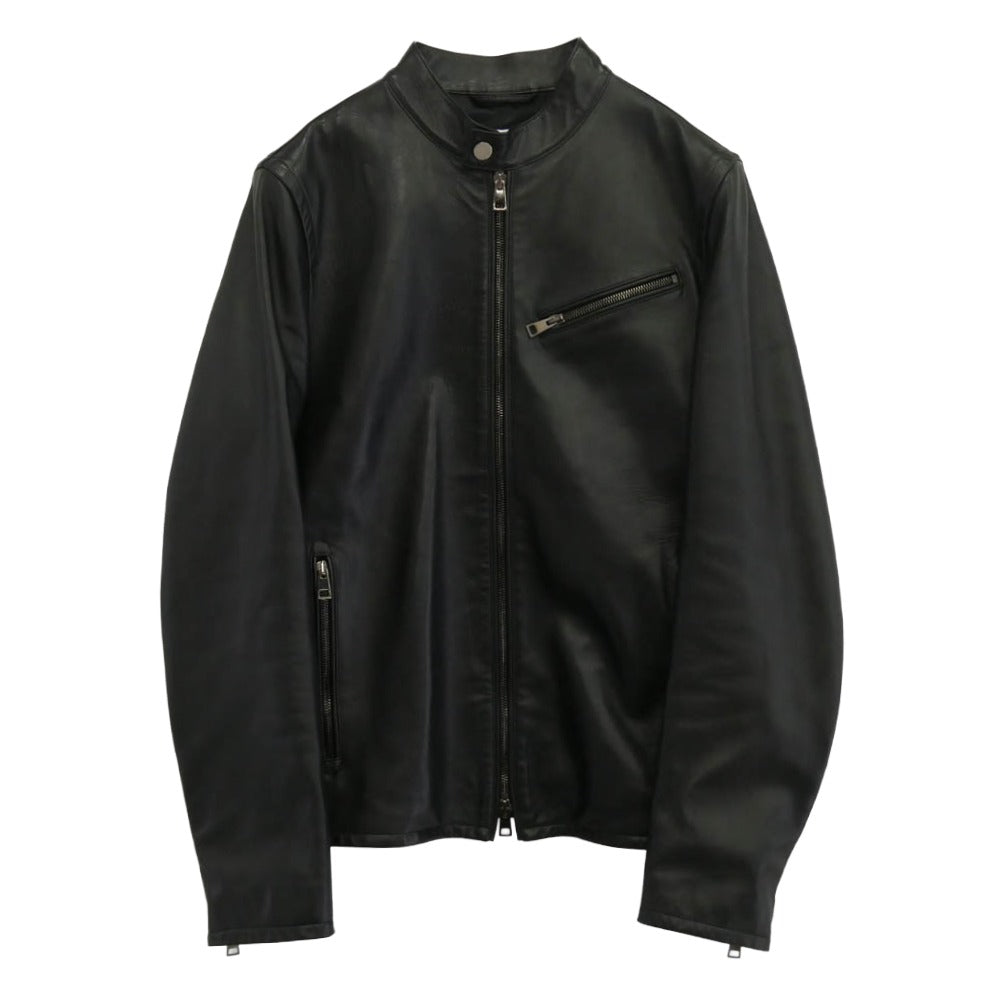 モレック MO-SP02 イタリア製 ラムレザー シングルライダース ジャケット ブラック系 44【中古】