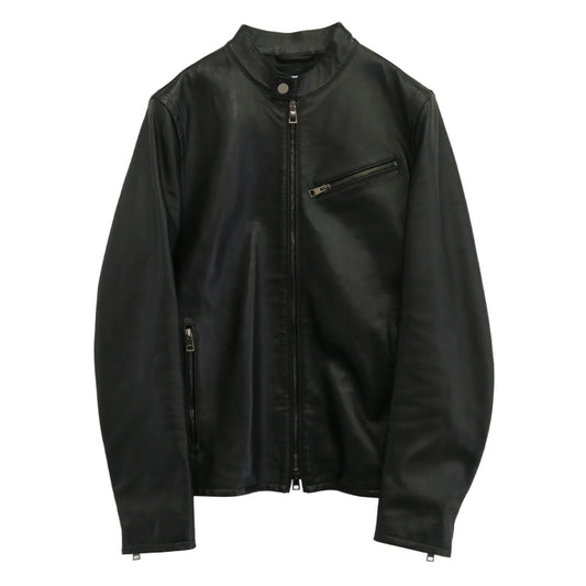 モレック MO-SP02 イタリア製 ラムレザー シングルライダース ジャケット ブラック系 44【中古】