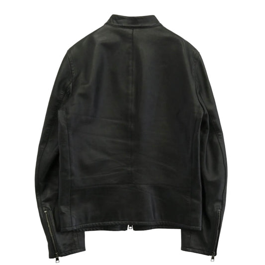 モレック MO-SP02 イタリア製 ラムレザー シングルライダース ジャケット ブラック系 44【中古】