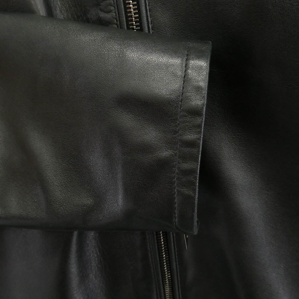 モレック MO-SP02 イタリア製 ラムレザー シングルライダース ジャケット ブラック系 44【中古】