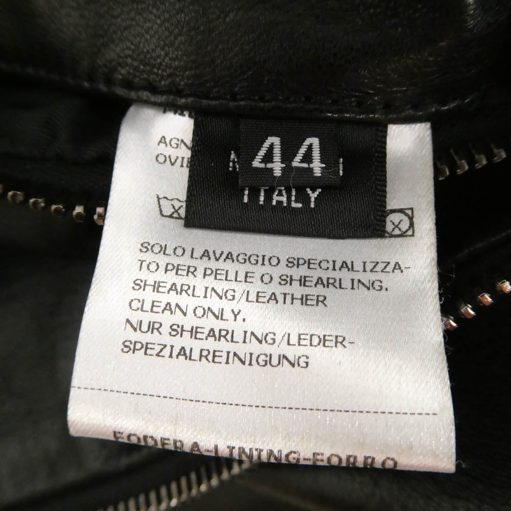 モレック MO-SP02 イタリア製 ラムレザー シングルライダース ジャケット ブラック系 44【中古】