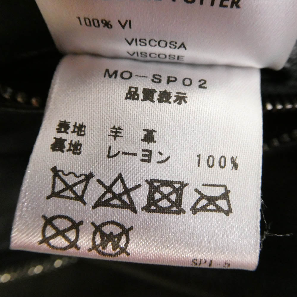 モレック MO-SP02 イタリア製 ラムレザー シングルライダース ジャケット ブラック系 44【中古】