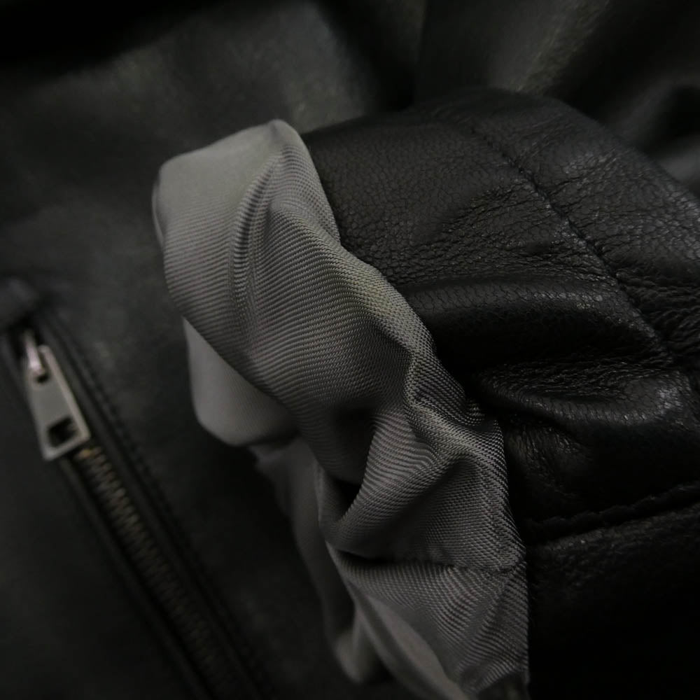 モレック MO-SP02 イタリア製 ラムレザー シングルライダース ジャケット ブラック系 44【中古】