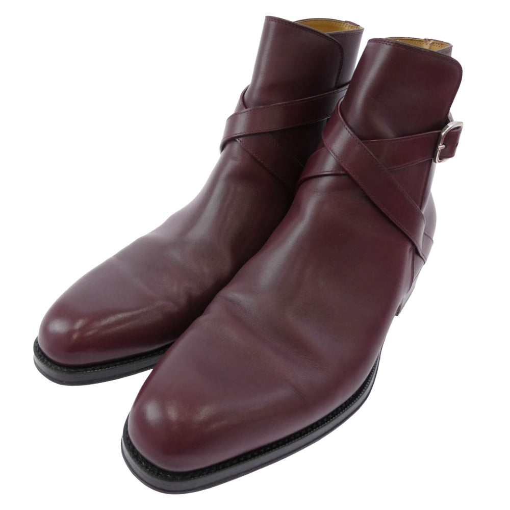 F.LLI Giacometti フラテッリジャコメッティ FG337.005 Jodhpur Boots UTAH CALF EBENE ユタ カーフ ジョッパー ブーツ ワインレッド系 42【美品】【中古】