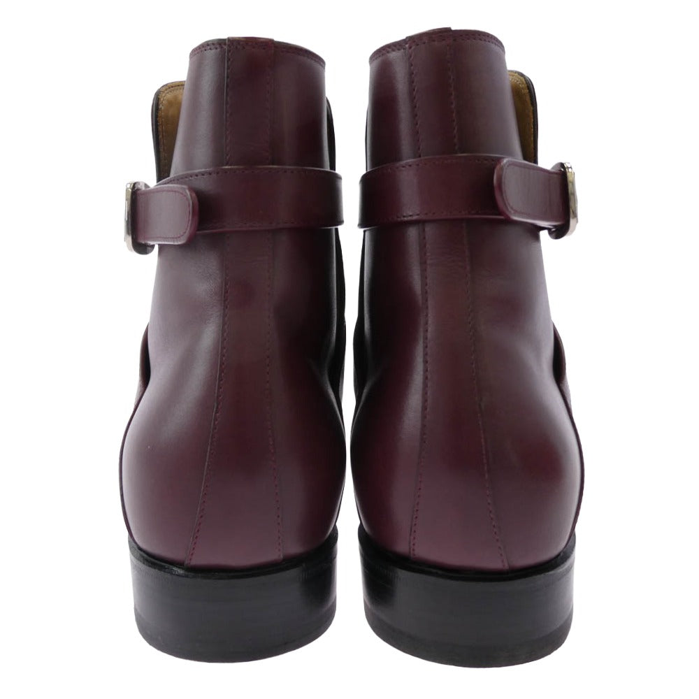 F.LLI Giacometti フラテッリジャコメッティ FG337.005 Jodhpur Boots UTAH CALF EBENE ユタ カーフ ジョッパー ブーツ ワインレッド系 42【美品】【中古】