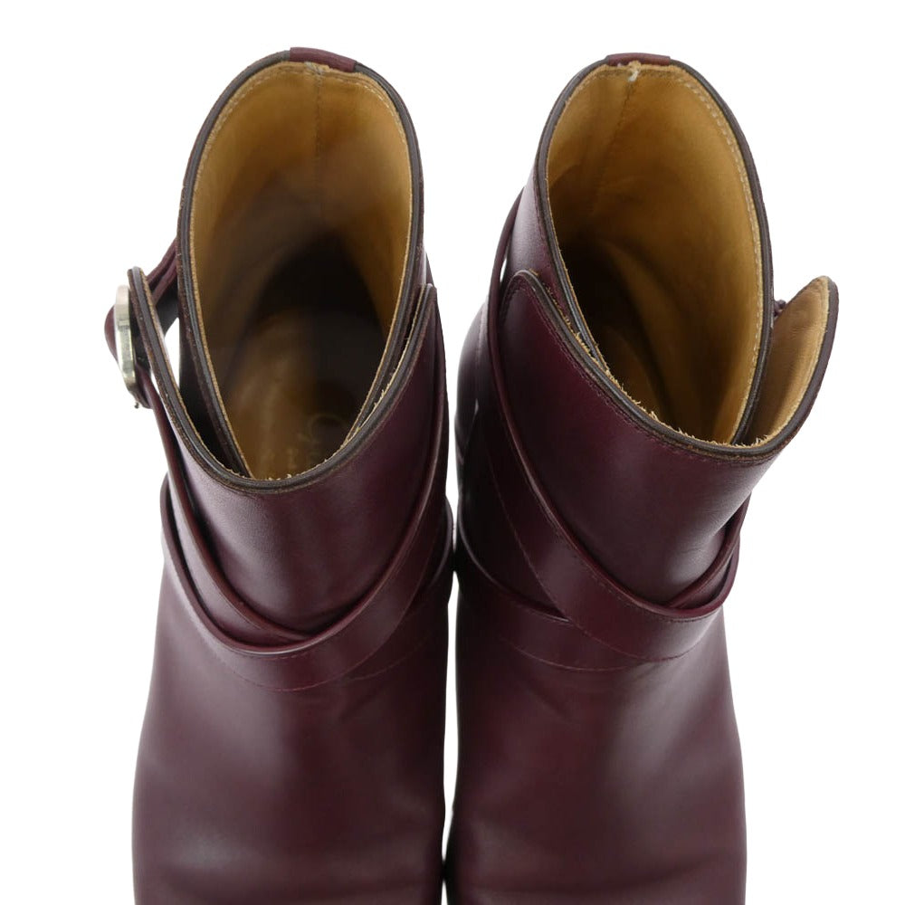 F.LLI Giacometti フラテッリジャコメッティ FG337.005 Jodhpur Boots UTAH CALF EBENE ユタ カーフ ジョッパー ブーツ ワインレッド系 42【美品】【中古】