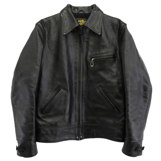 RAINBOW COUNTRY レインボーカントリー ヘラクレス 馬革 ホース ハイド スポーツ ジャケット ブラック系 38【中古】