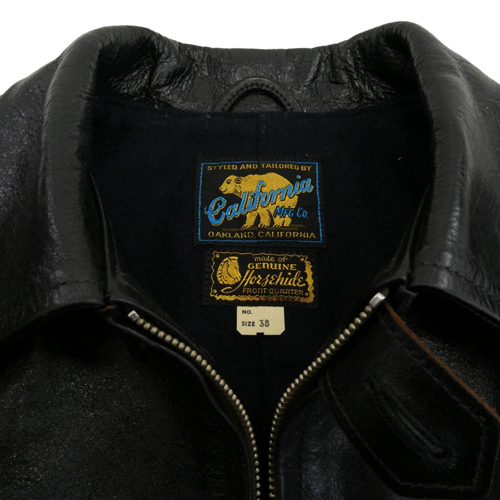 RAINBOW COUNTRY レインボーカントリー ヘラクレス 馬革 ホース ハイド スポーツ ジャケット ブラック系 38【中古】