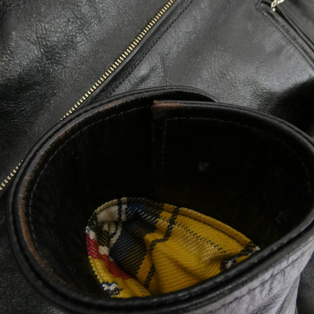 RAINBOW COUNTRY レインボーカントリー ヘラクレス 馬革 ホース ハイド スポーツ ジャケット ブラック系 38【中古】