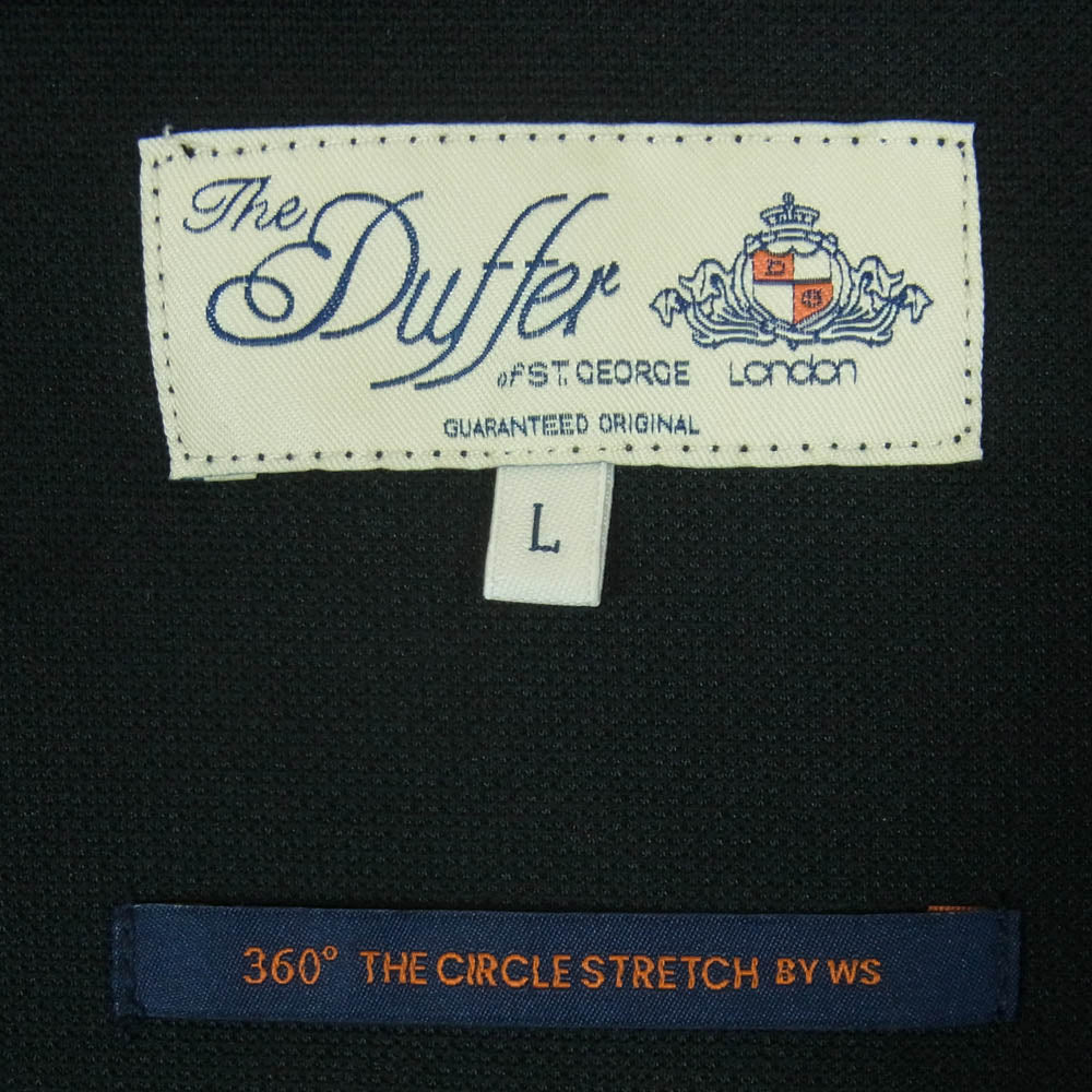 The DUFFER of ST.GEORGE ザダファーオブセントジョージ DF-CG-79488 360° THE CIRCLE STRETCH BY WONDER SHAPE ノーカラー ブルゾン ブラック系 L【美品】【中古】